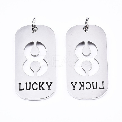 Non-Tarnish 201 Stainless Steel Pendants LS-STAS-T044-220P-8-1