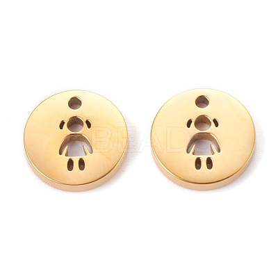 Ion Plating(IP) 304 Stainless Steel Charms STAS-F261-03G-1