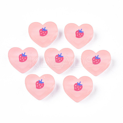 Transparent Printed Acrylic Beads MACR-S373-124-H10-1