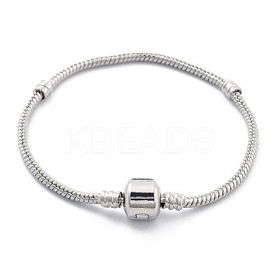 Brass Snake Chain Link Bracelets for Men Women BJEW-G736-06P-1