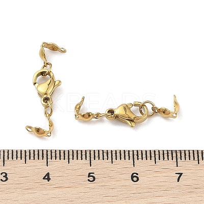 Ion Plating(IP) 304 Stainless Steel Lobster Claw Clasps STAS-A097-03A-G-1