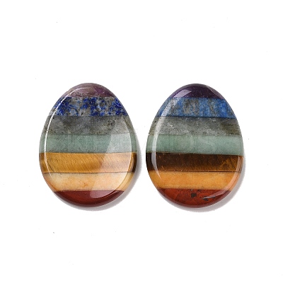 7 Chakra Oval Thumb Worry Stone for Anxiety Therapy G-G864-20-1
