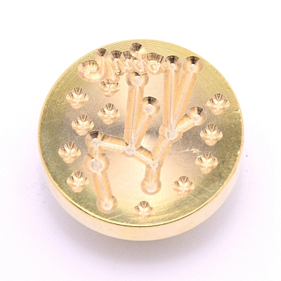 Brass Wax Sealing Stamp Head AJEW-TAC0026-01LG-06-1