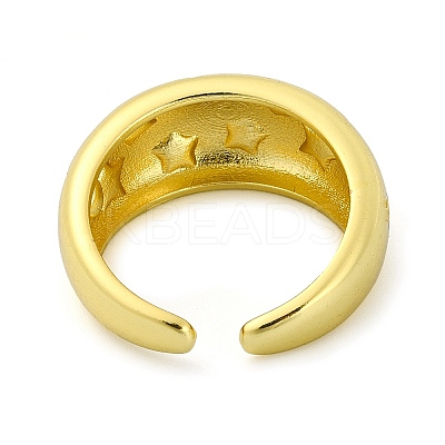Brass Open Cuff Rings RJEW-B051-22G-1
