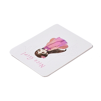 Rectangle Paper Hair Clip Display Cards CDIS-C004-03B-1