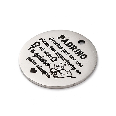 Anti-Tarnish 201 Stainless Steel Pendants STAS-R002-01P-01-1