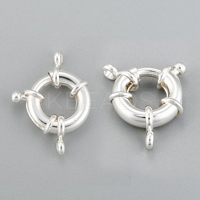 Rack Plating Brass Spring Ring Clasps KK-D399-B-S-NF-1