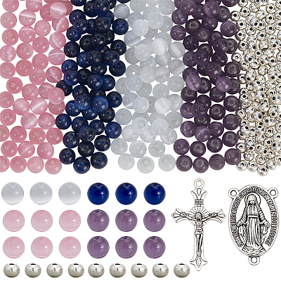 DIY Rosary Bead Necklaces Making Finding Kits DIY-SC0031-63-1