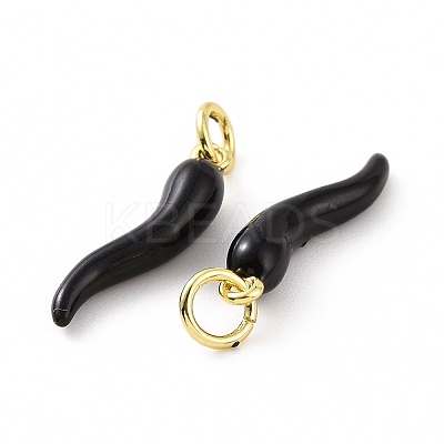 Rack Plating Brass Enamel Charms KK-C008-20G-1