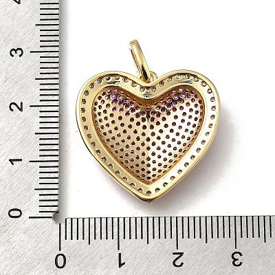 Brass Micro Pave Cubic Zirconia Pendants KK-C090-43G-03-1