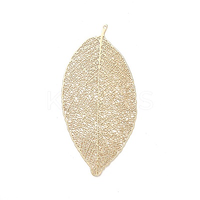 Rack Plating Brass Filigree Big Pendants KKC-K001-03KCG-1