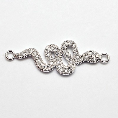 CZ Brass Micro Pave Cubic Zirconia Links X-ZIRC-L002-38P-1