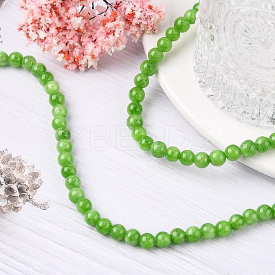 Natural Mashan Jade Round Beads Strands X-G-D263-6mm-XS17-1