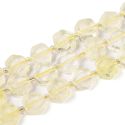 Natural Lemon Quartz(Heated) Beads Strands G-P534-A20-02-1
