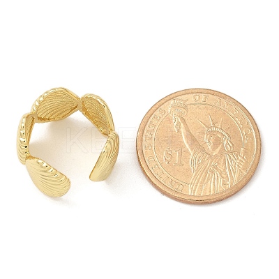 Brass Cuff Finger Rings for Women RJEW-U033-02G-1