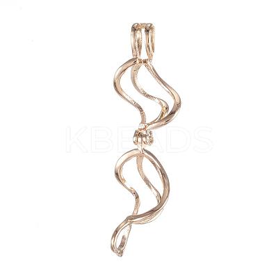 Brass Locket Pendants KK-K163-48-NR-1