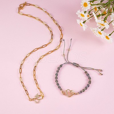 4Pcs 4 Style Brass Micro Pave Clear Cubic Zirconia Links Connectors ZIRC-SZ0002-24-1