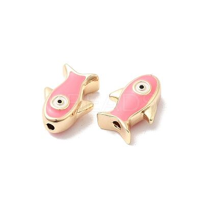Brass Enamel Beads KK-A277-01G-03-1