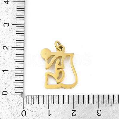 304 Stainless Steel Pendants STAS-R137-01G-E-1