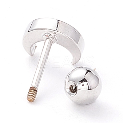 Moon Enamel Stud Earrings EJEW-A065-12P-1