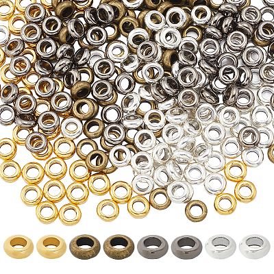 320Pcs 4 Colors Tibetan Style Alloy Spacer Beads TIBEB-SP0001-16-1