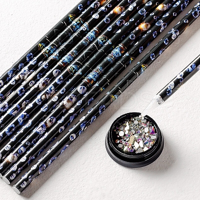 Acrylic Nail Art Rhinestones Pickers Wax Pens DIAM-PW0009-68-1