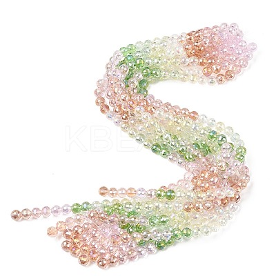 Electroplate Glass Beads Strands EGLA-D300-06-8mm-17-1