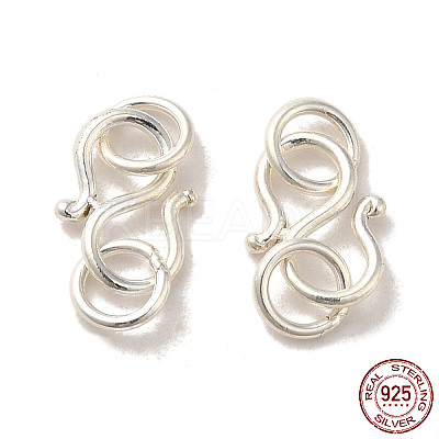 925 Sterling Silver S Shape Clasps STER-K177-05A-S-1