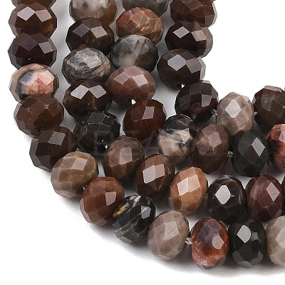 Natural Petrified Wood Beads Strands G-C259-A28-5x8mm-1