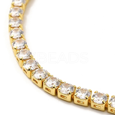 Clear Cubic Zirconia Tennis Bracelet BJEW-A132-02G-1