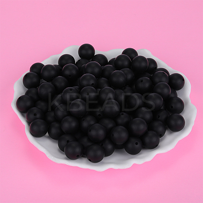 Round Silicone Focal Beads SI-JX0046A-27-1