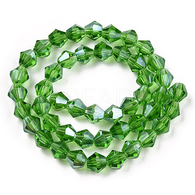Transparent Electroplate Glass Beads Strands EGLA-TACDZ0005-6mm-03C-1