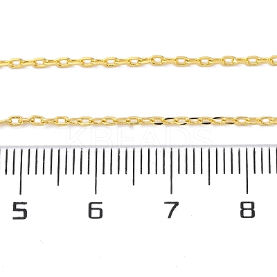 Brass Cable Chains Necklace for Women NJEW-P265-42G-1