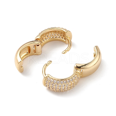 Cubic Zirconia Hoop Earrings EJEW-M216-01C-1