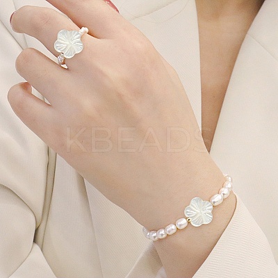 30Pcs Natural Freshwater Shell Beads Strands SHEL-CJ0001-30-1