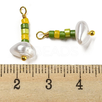ABS Plastic Imitation Pearl Pendants KK-C046-01A-1