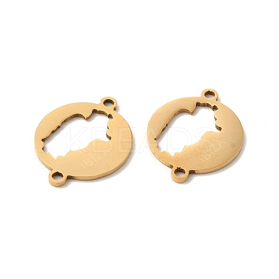 201 Stainless Steel Connector Charms STAS-K251-007G-1