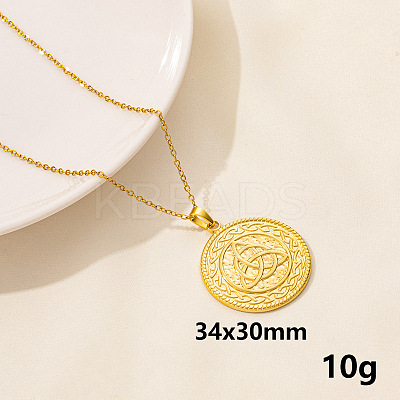 Stainless Steel Trinity Knot Pendant Necklaces NZ8633-10-1