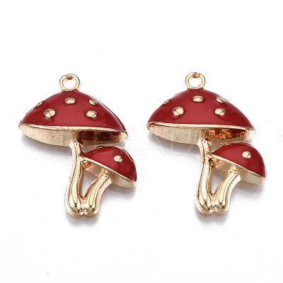 Autumn Theme Eco-Friendly Alloy Enamel Pendants ENAM-Q437-047-NR-1