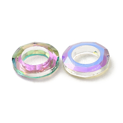 Electroplate Transparent Glass Linking Rings GLAA-F126-01C-1