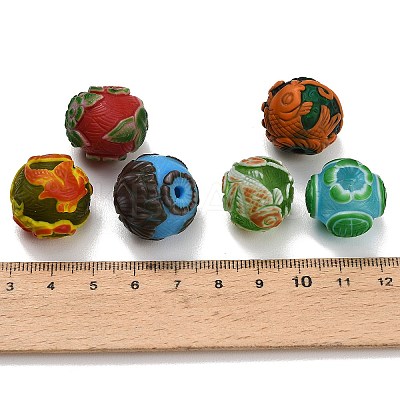 Handmade Bumpy Lampwork Beads LA-CBA7A1F-02B-1
