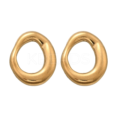 304 Stainless Steel Chunky Oval Studs Earrings for Women LS-EJEW-K306-28G-1
