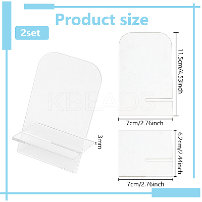 Acrylic Slant Back Postcard Display Stands ODIS-WH0078-86C-1