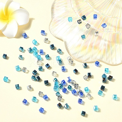 80Pcs 5 Colors Electroplate Glass Beads EGLA-YW0001-78-1