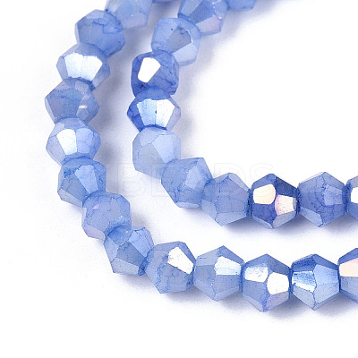 Ombre Effect Dyed Glass Beads Strands GLAA-T025-4mm-09I-1