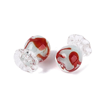 Inner Flower Handmade Lampwork Beads LAMP-Q039-13D-1