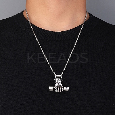 Zinc Alloy Pendant Necklaces NJEW-M211-14D-ASP-1