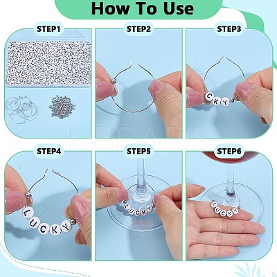 DIY Wine Glass Charm Making Kits DIY-PH0033-72A-1