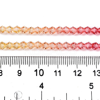 Gradient Color Baking Paint Glass Bead Strands X1-DGLA-A039-T2mm-A03-1