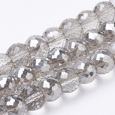 Electroplated Glass Beads Strands EGLA-Q092-10mm-A05-1